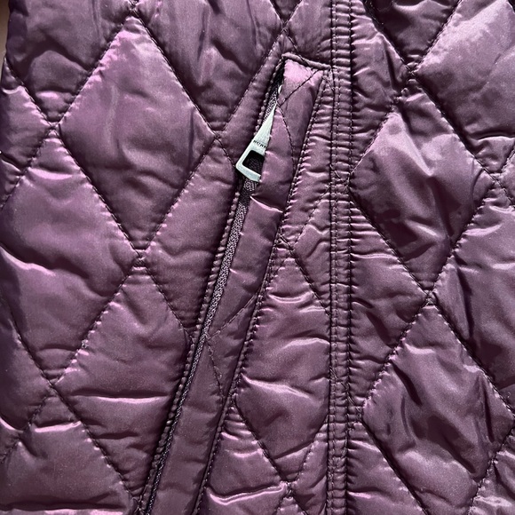 Burberry Brit Quilted Purple Jacket L Nova Check Plaid - Picture 7 of 10